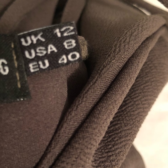 Khaki Wrap Front Crepe Midi Dress - Picture 6 of 7